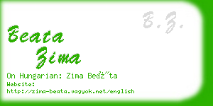 beata zima business card